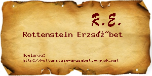 Rottenstein Erzsébet névjegykártya